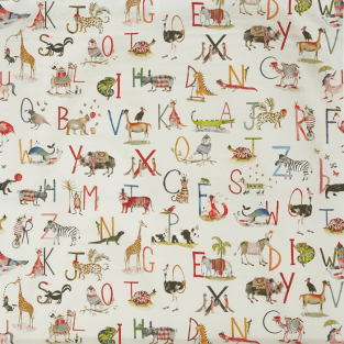 Prestigious Animal Alphabet Fudge Fabric